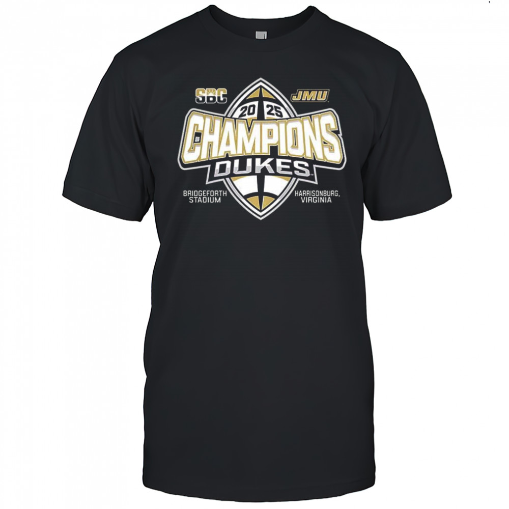 James Madison Dukes 2025 Sun Belt Football Champions shirt