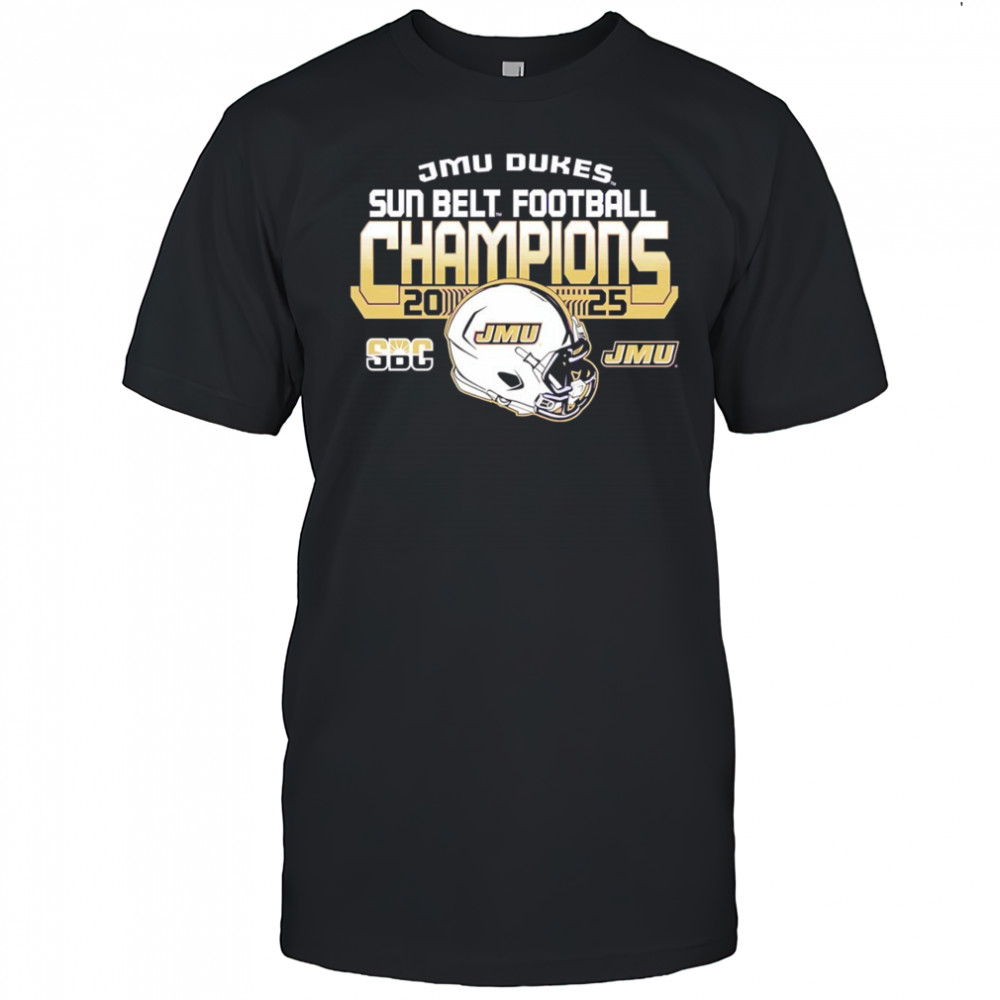 James Madison University Dukes Sun Belt Football Champions 2025 shirt