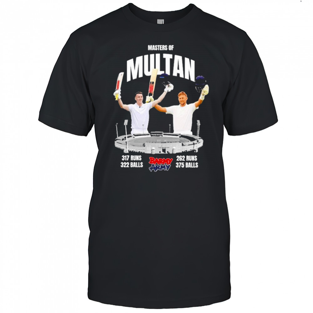 Joe Root Barmy Army Masters Of Multan T-shirt
