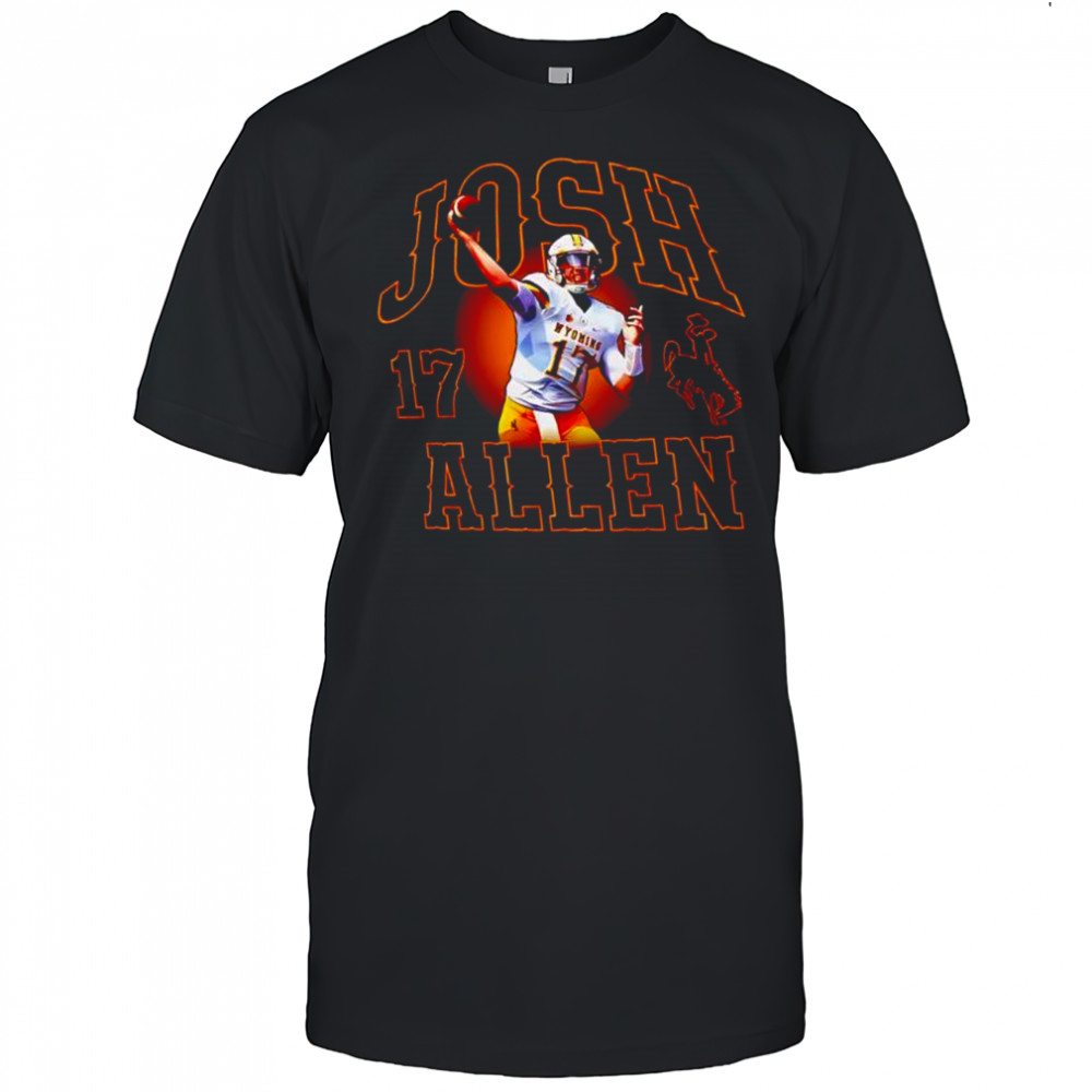 Josh Allen Wyoming Cowboys 17 logo shirt