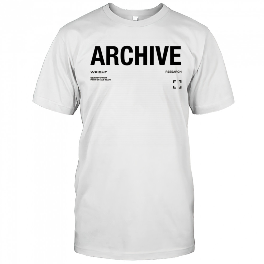 Juice AJuicerchive wright research issued by Wright insert details below shirt