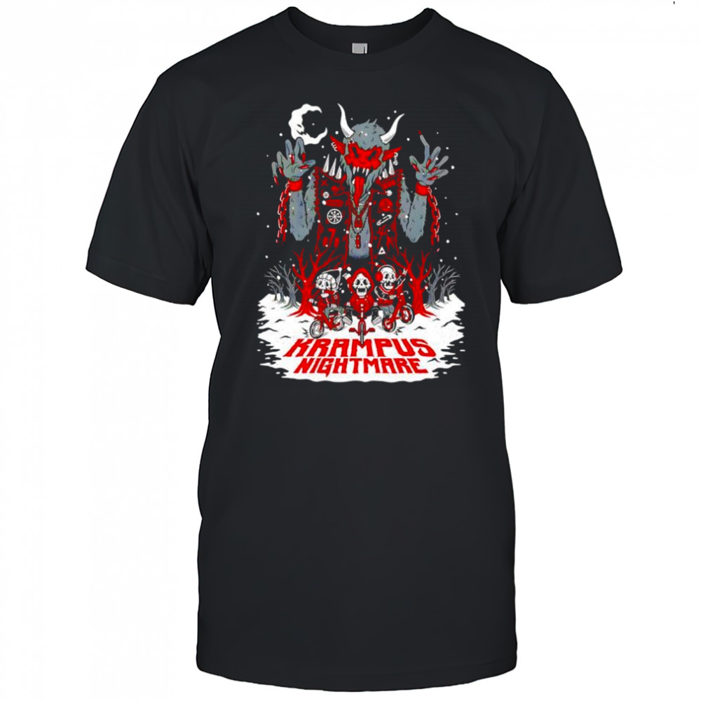 Krampus Nightmare Skeletons graphic shirt