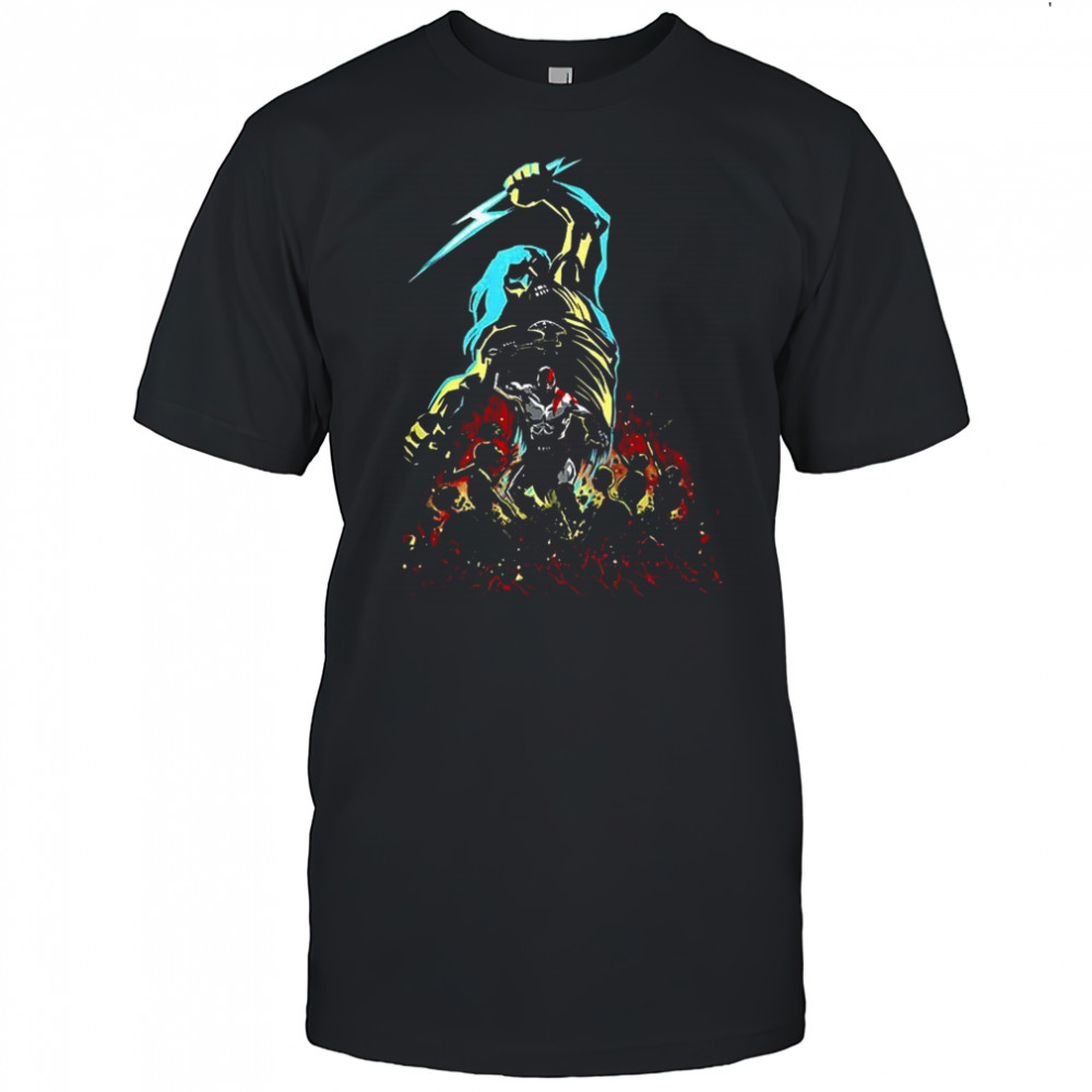Kratos vs Zeus and the undead God of War shirt