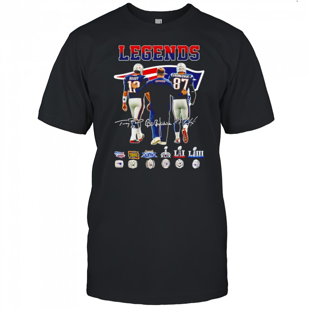 Legends New England Patriots Super Bowl Champions Signatures shirt