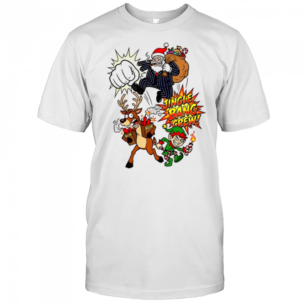 Mafia Santa Reindeer and Elf Jingle bang crew shirt