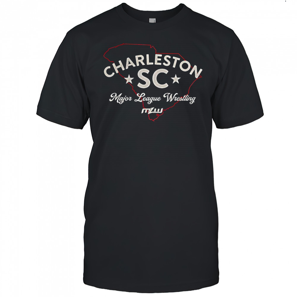 Major League Wrestling charleston local Charleston state outline shirt