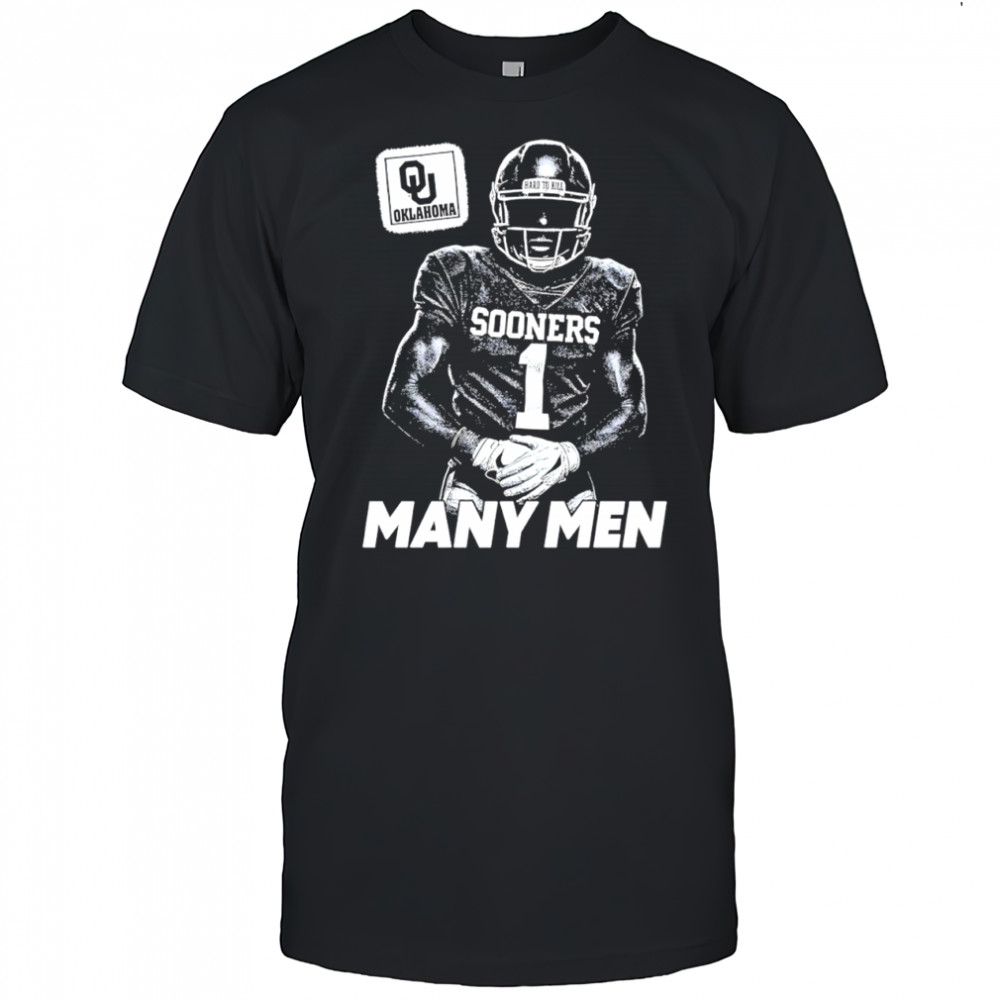 Many Men Oklahoma Sooners #1 player graphic shirt
