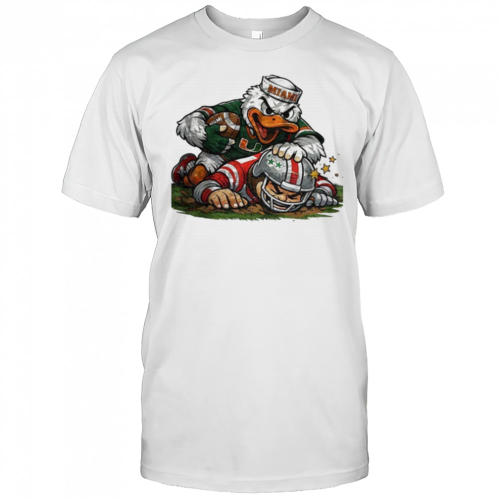 Miami Hurricanes beat Ohio State Buckeyes Playoffs Retro Rivalries Football Artwork shirt