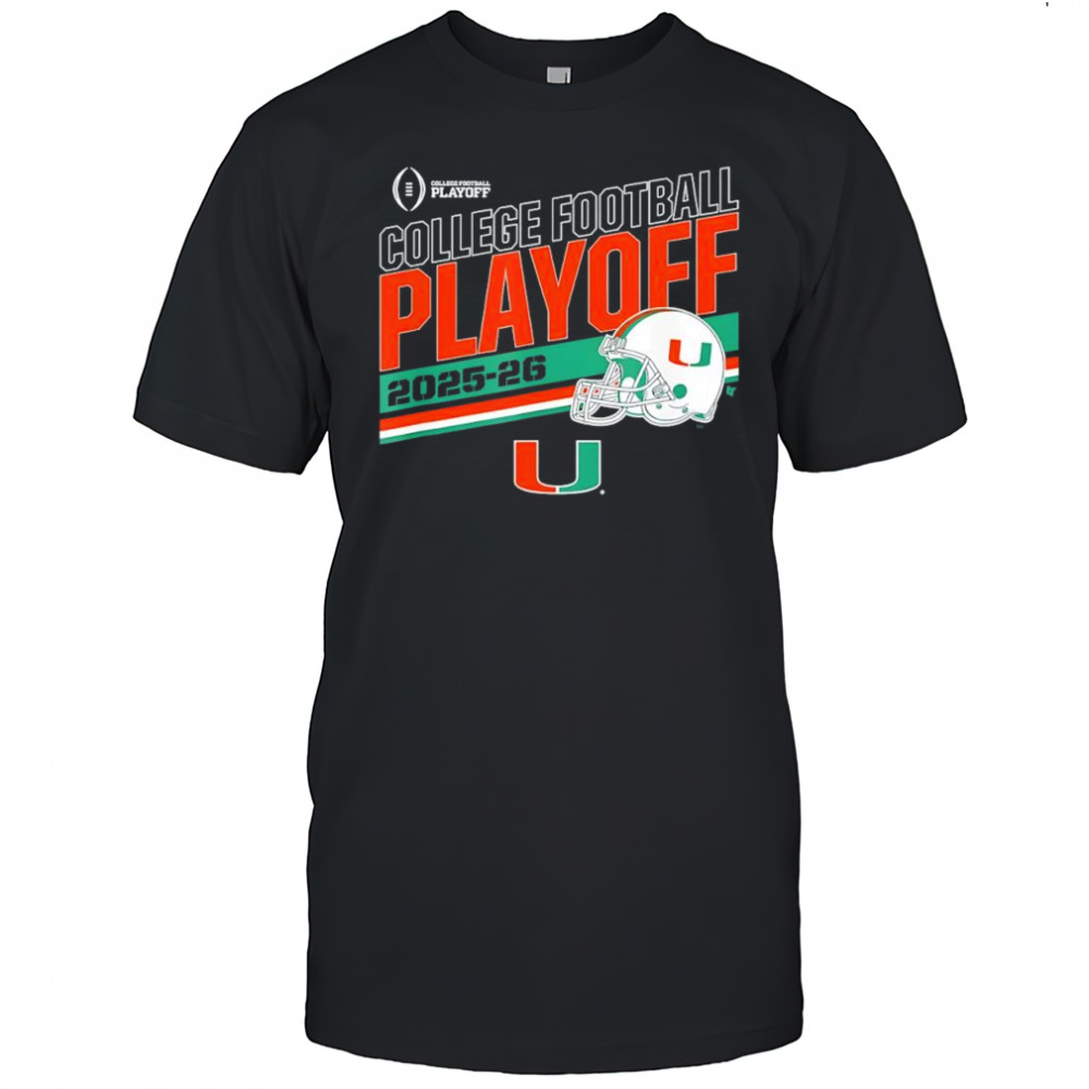 Miami Hurricanes College Football Playoff Stripe 2025 logo shirt
