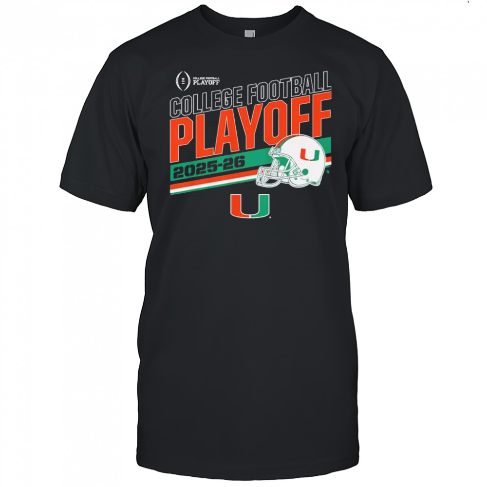 Miami Hurricanes Football 2025 College Football Playoff Stripe shirt