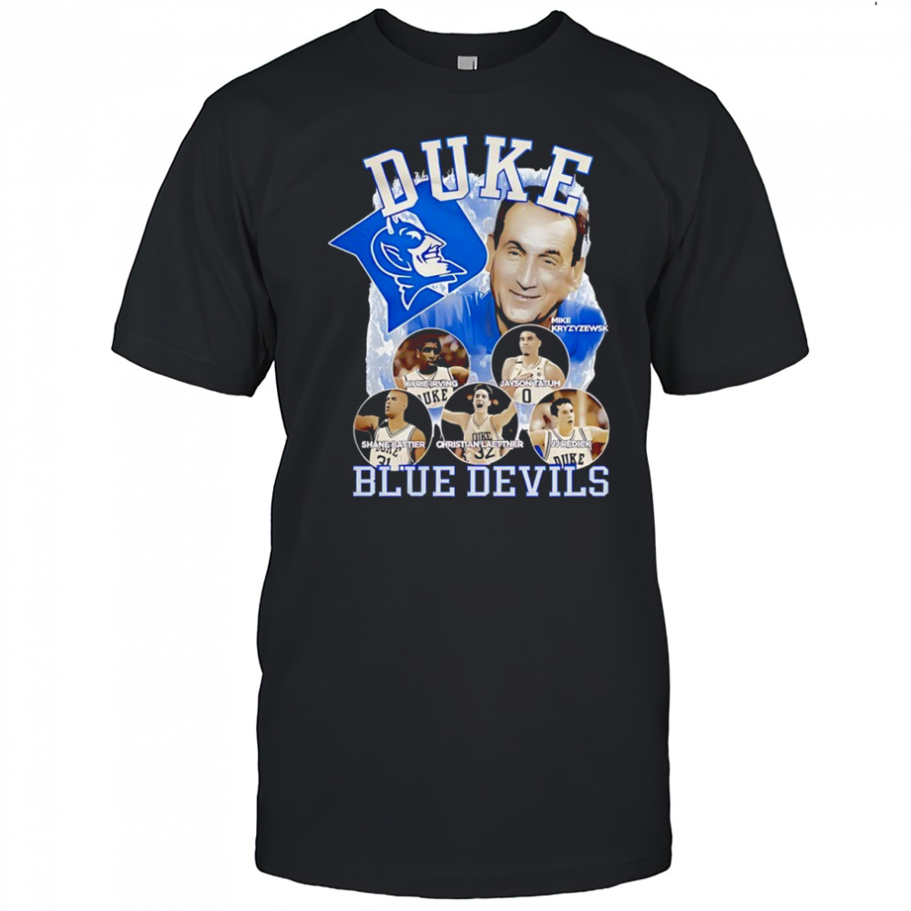Mike Kyrie Jayson Shane Battier Christian Laettner Duke Blue Devils celebrating the legends shirt