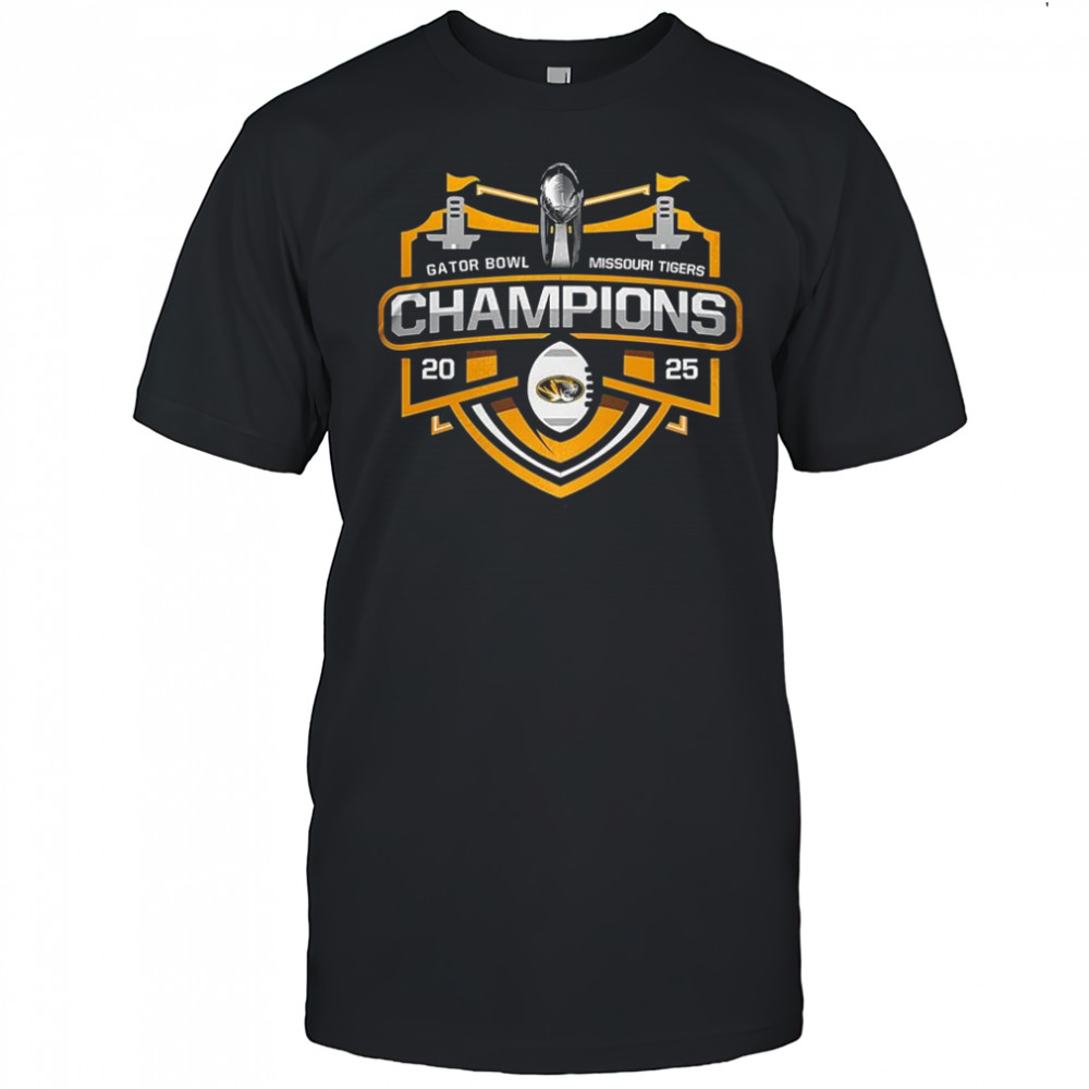 Missouri Tigers 2025 Gator Bowl Champions logo shirt