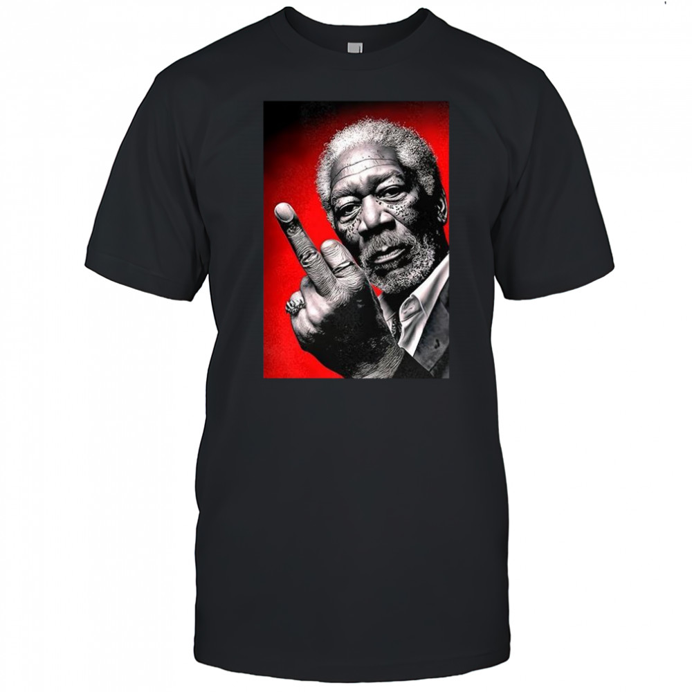 Morgan Freeman middle finger meme shirt