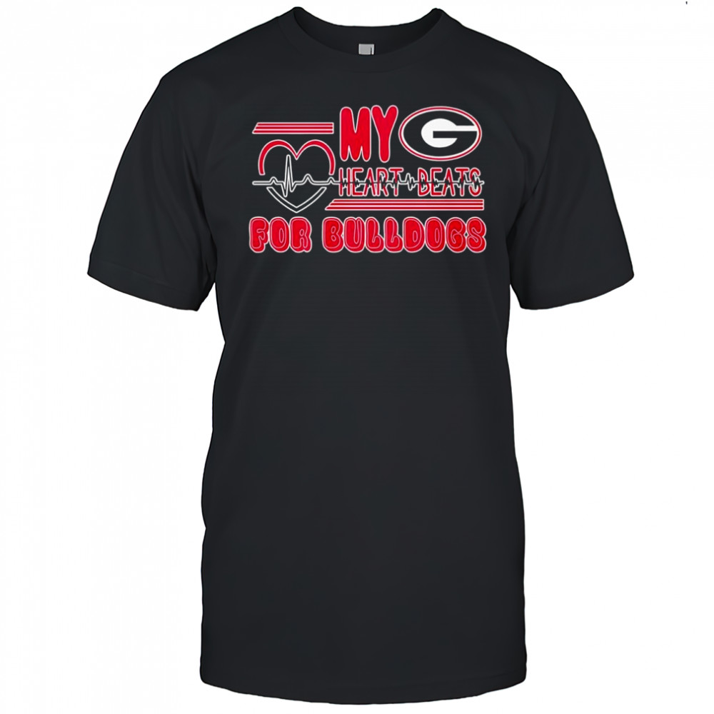 My Heart Beats For Bulldogs University of Georgia logo shirt