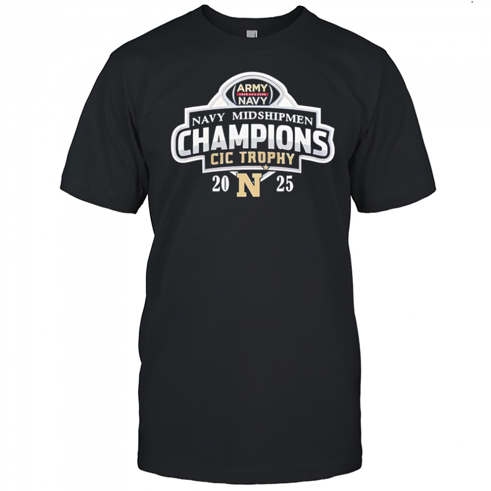 Navy Midshipmen 2025 CIC Trophy Champions Logo shirt