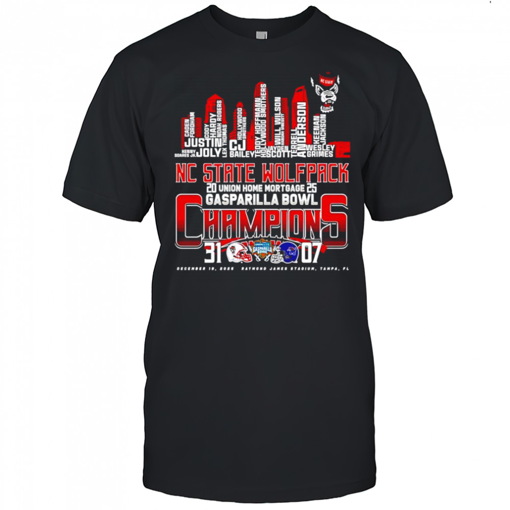 Nc State Wolfpack 2025 Gasparilla Bowl Champions Shirt