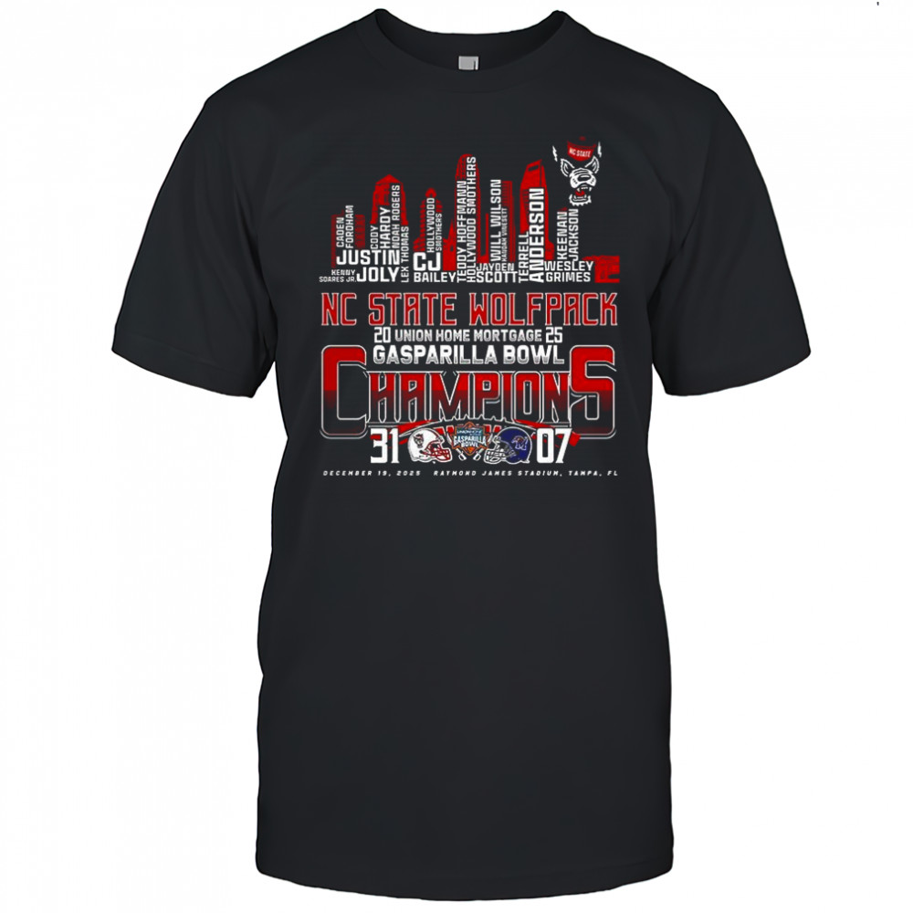 NC State Wolfpack Union Home Mortgage Gasparilla Bowl Champions shirt