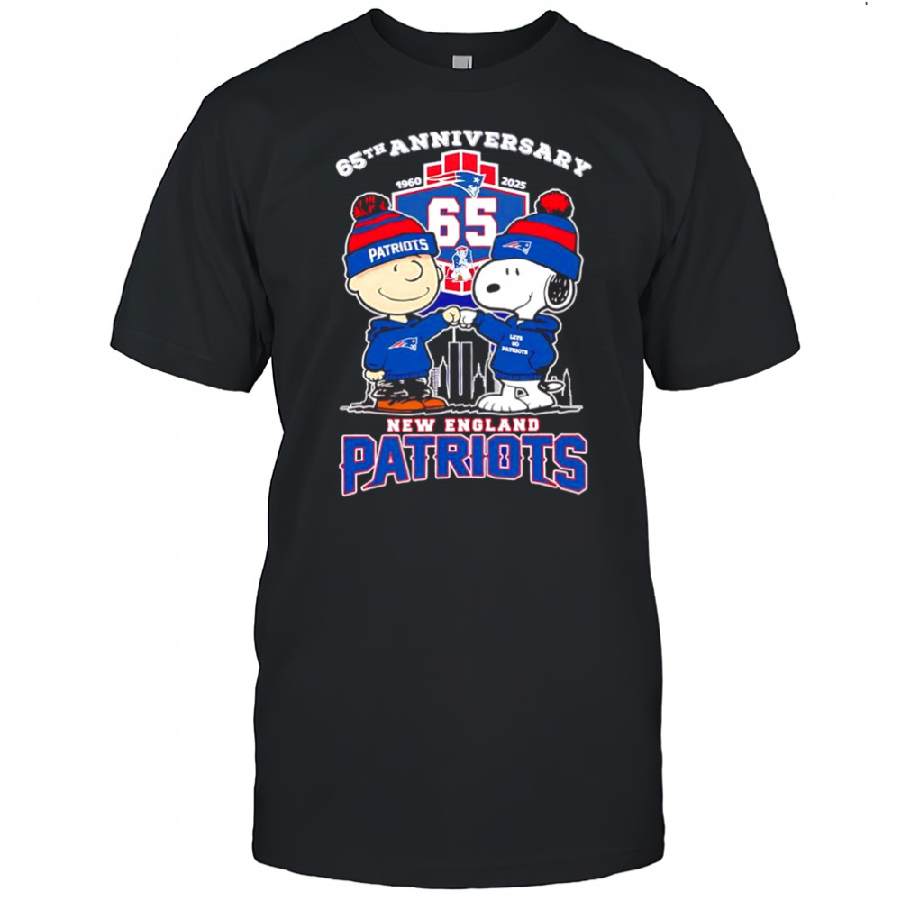 New England Patriots 65th Anniversary 1960 2025 Peanuts characters shirt