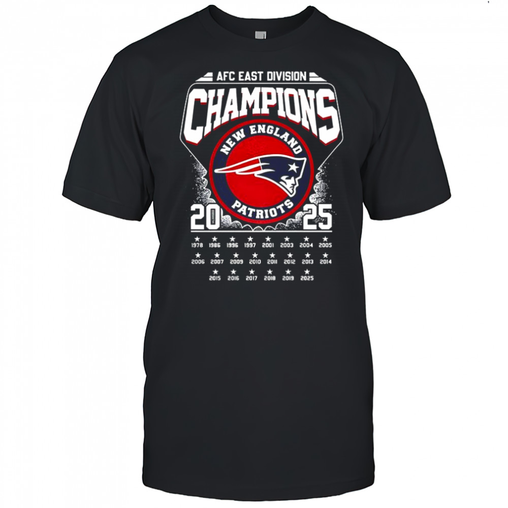 New England Patriots AFC East Division Champions 2025 shirt