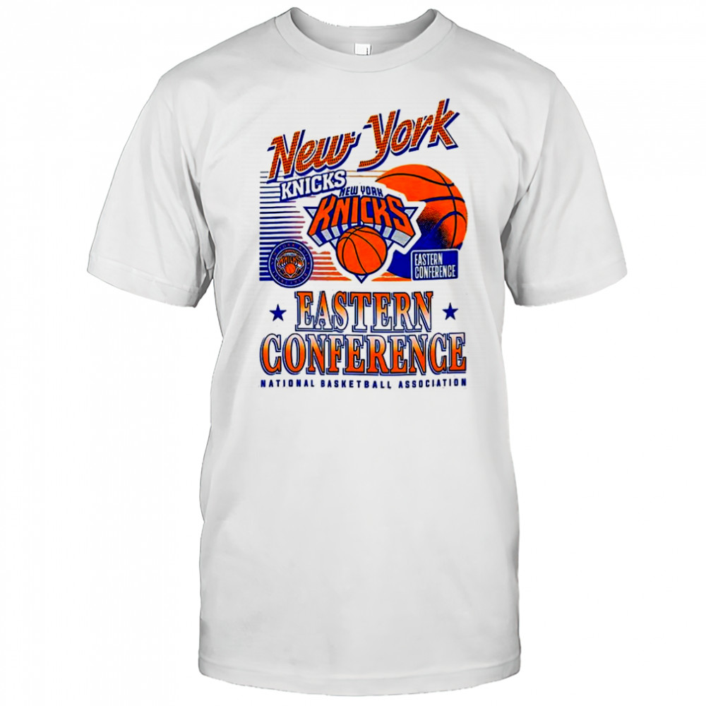 New York Knicks NBA Eastern Conference logo and ball shirt