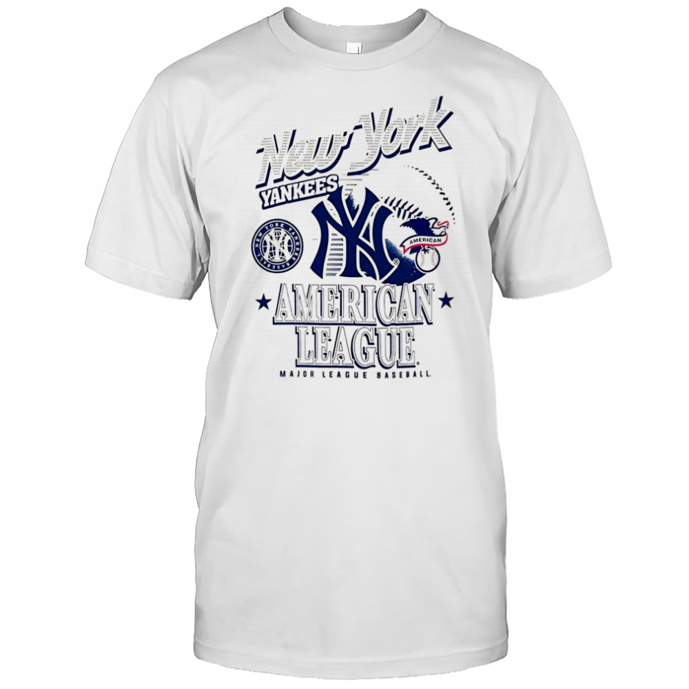 New York Yankees MLB American national league logo ball retro shirt