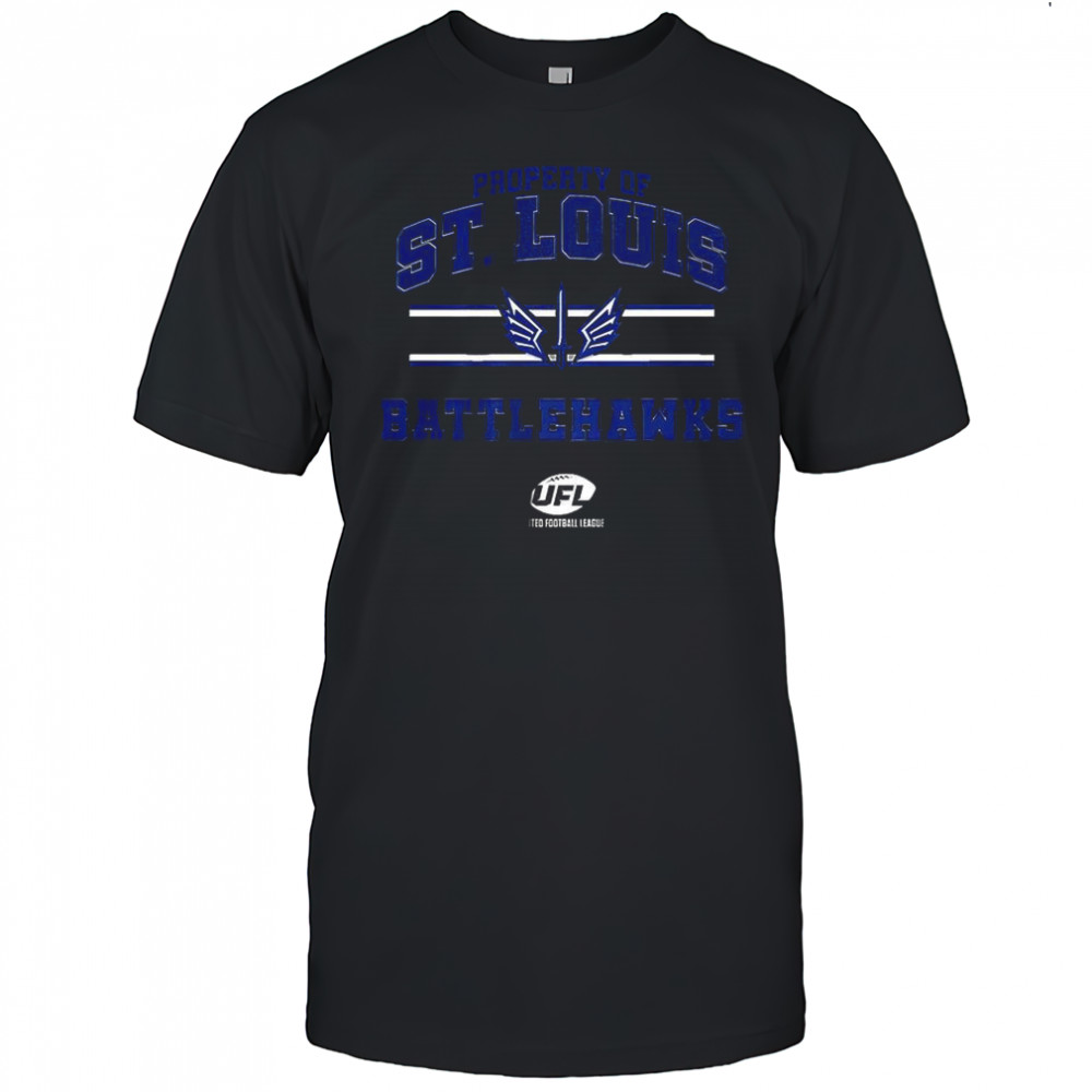 Nice Property Of St. Louis Battlehawks UFL Logo stripes shirt