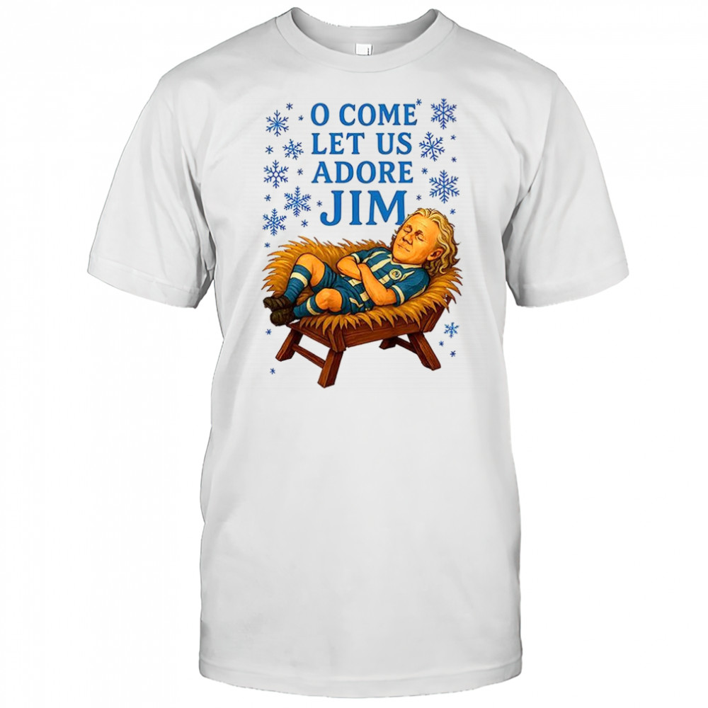 O come let us adore Jim Wigan Athletic football Christmas shirt