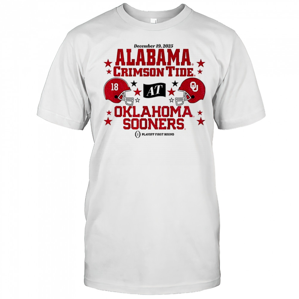 Oklahoma Sooners and Alabama Crimson Tide 2025 CFP First Round Matchup shirt