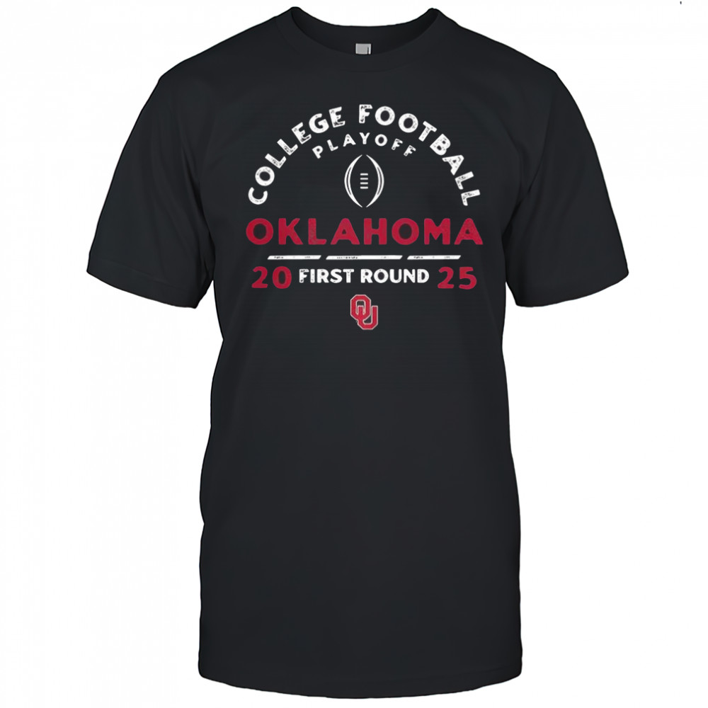 Oklahoma Sooners NCAA 2025-26 College Football Playoff First round curved shirt