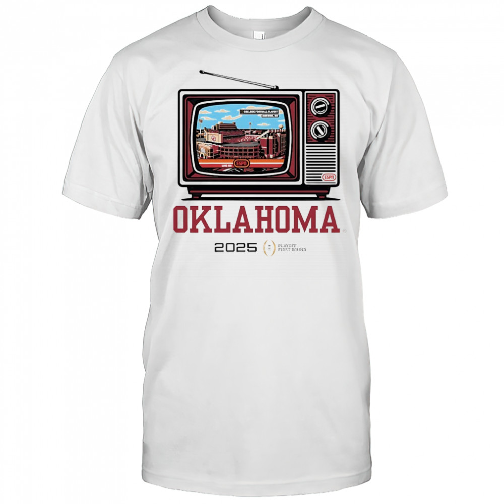 Oklahoma Sooners TV Playoff First Round 2025 T-shirt