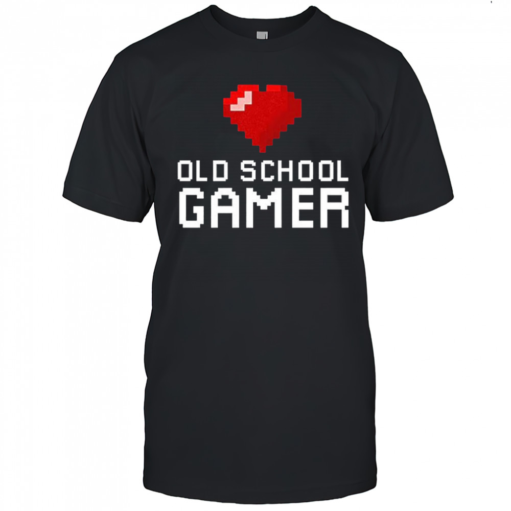 Old school gamer heart shirt