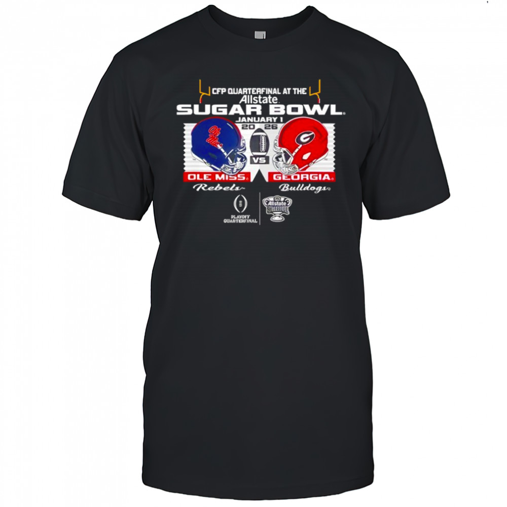 Ole Miss Rebels vs Georgia Bulldogs CFP Sugar Bowl 2026 Shirt
