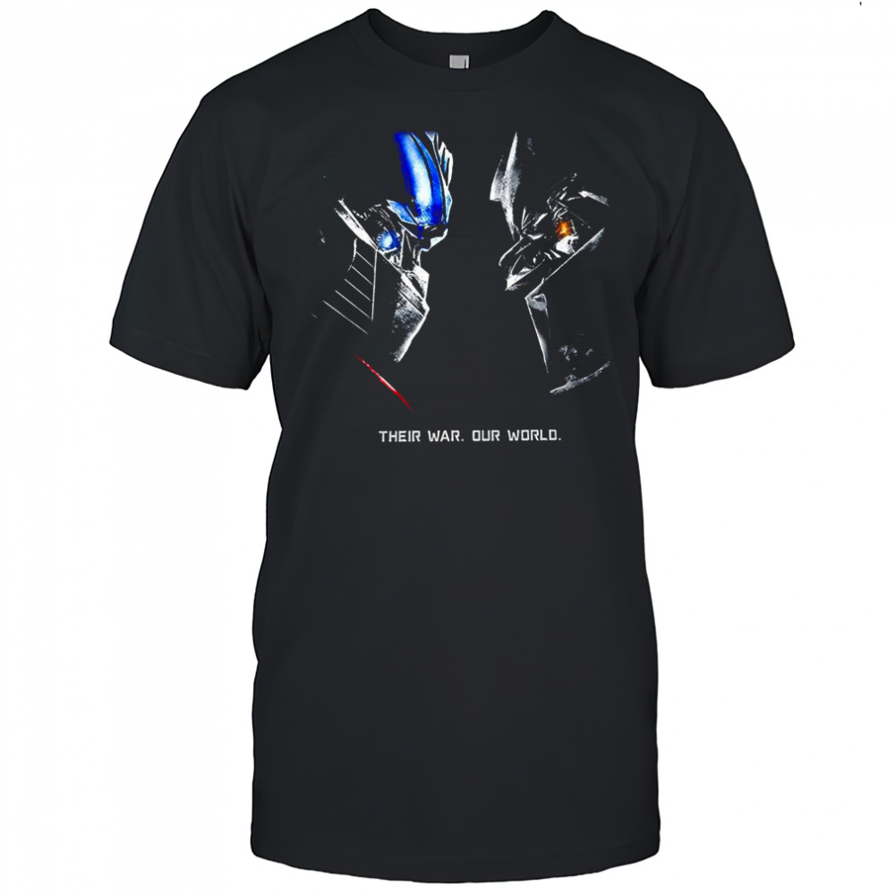 Optimus Prime vs Megatron Transformers Their war our world 00s retro shirt