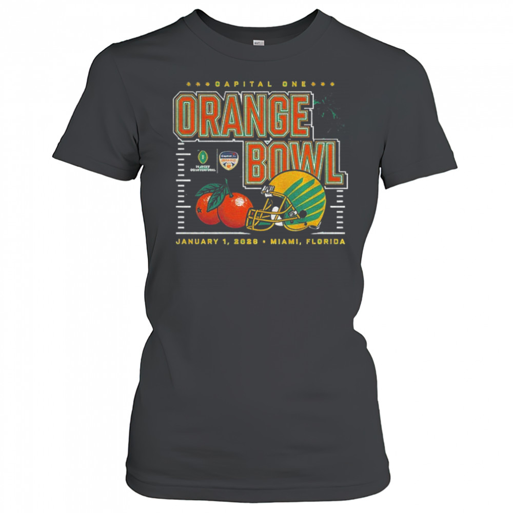 Oregon Ducks Football helmet Capital One Orange Bowl 2026 shirt