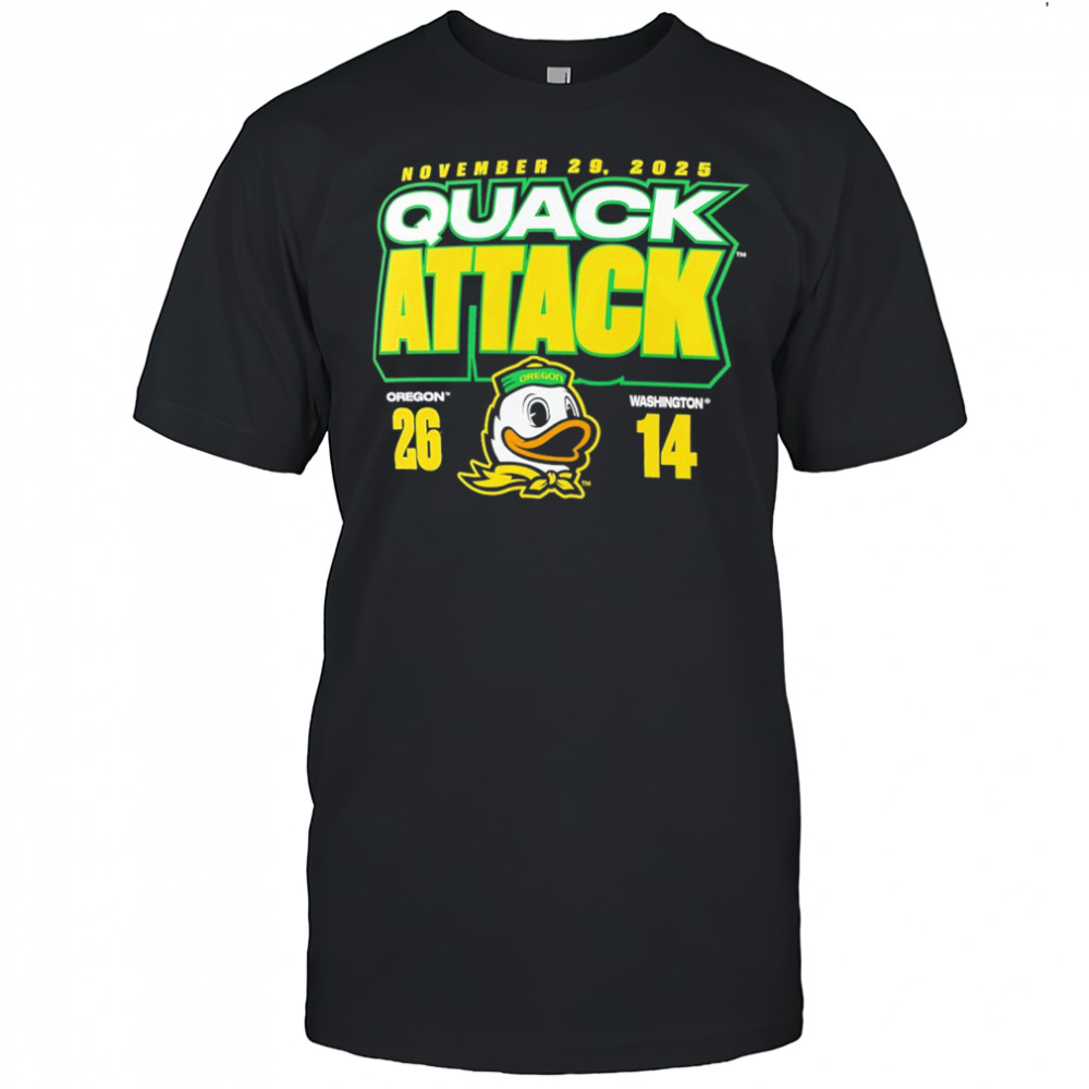 Oregon Ducks vs Washington Huskies quack attack 2025 shirt