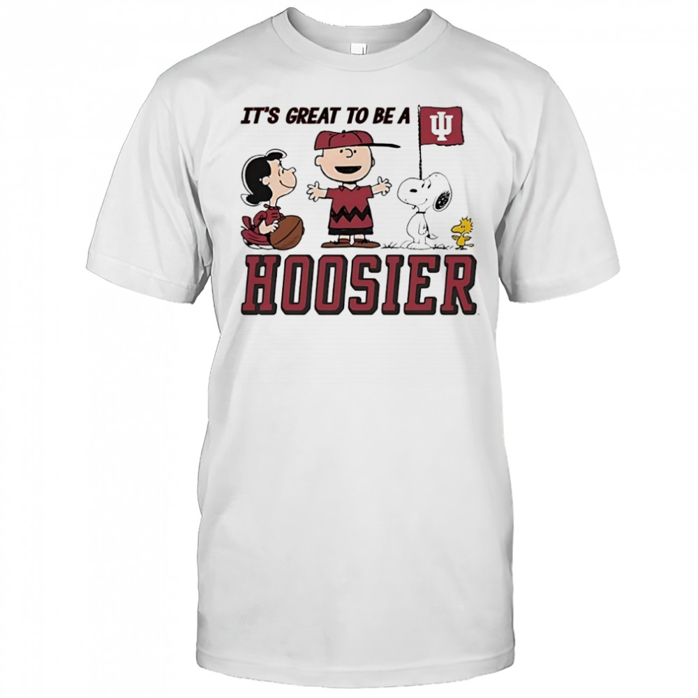 Peanuts characters it’s great to be a Indiana Hoosiers T-shirt