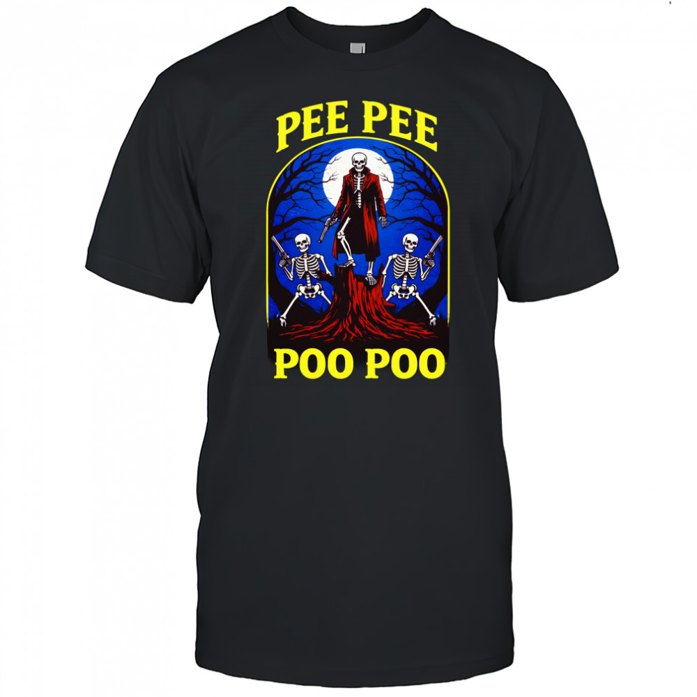 Pee Pee Poo Poo skeleton graphic shirt