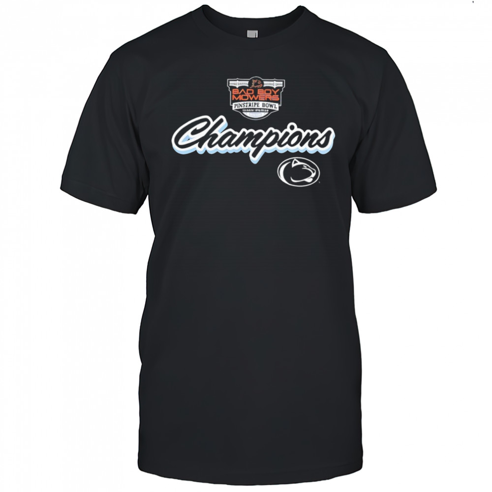 Penn State Nittany Lions Bad Boy Mowers Pinstripe Bowl Champions 2025 shirt