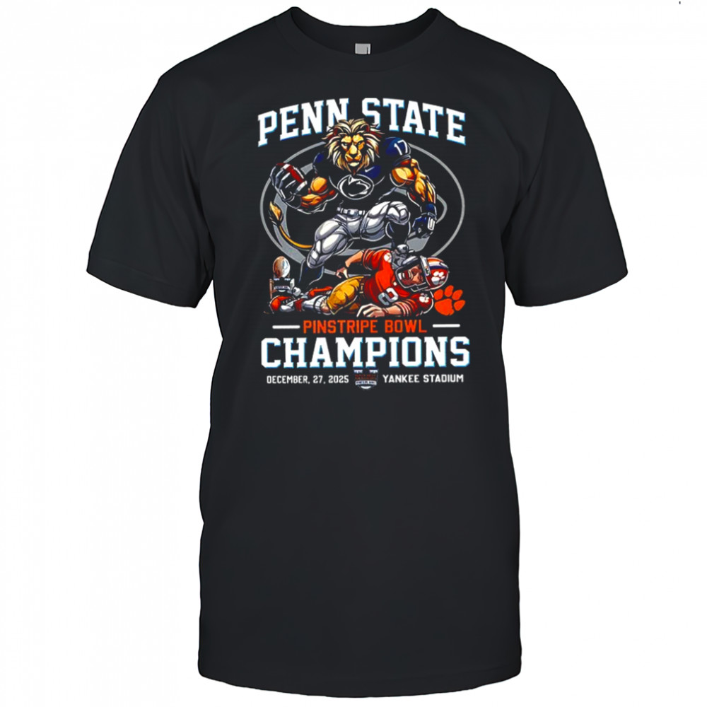 Penn State Nittany Lions Pinstripe Bowl Champions mascot shirt
