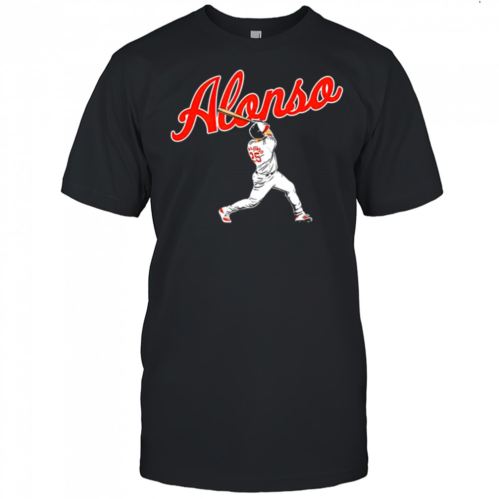 Pete Alonso Baltimore Orioles MLB Alonso slugger swing graphic shirt