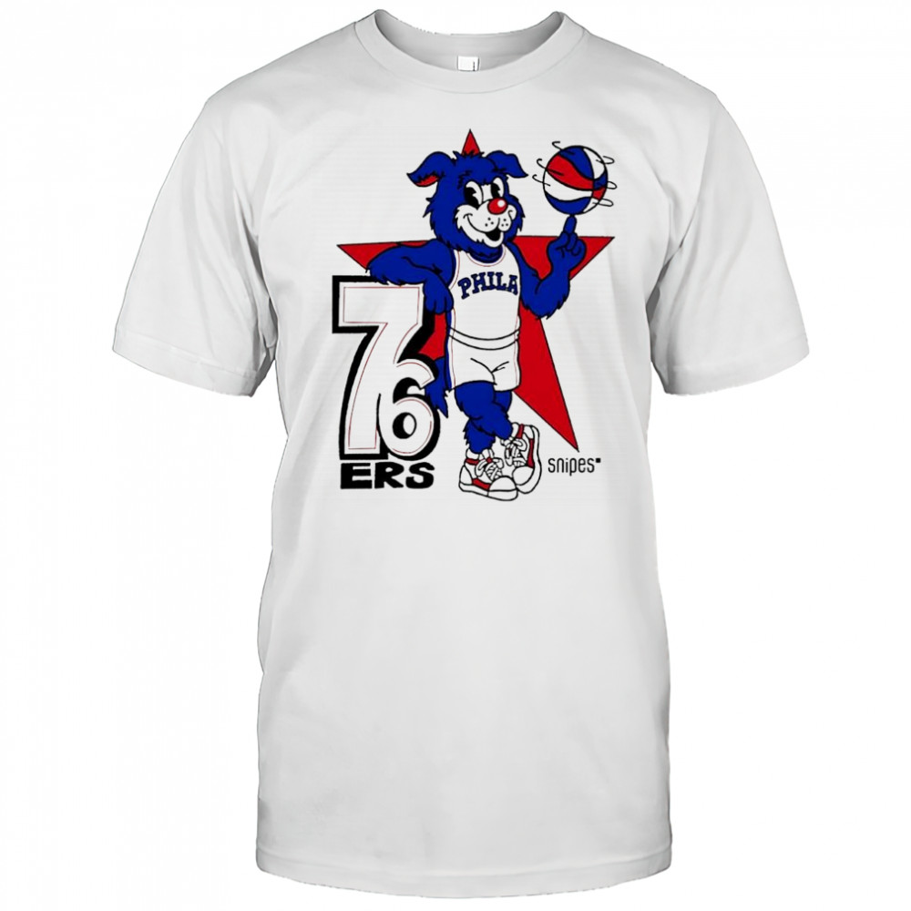 Philadelphia 76ers Snipes Franklin the Dog mascot shirt