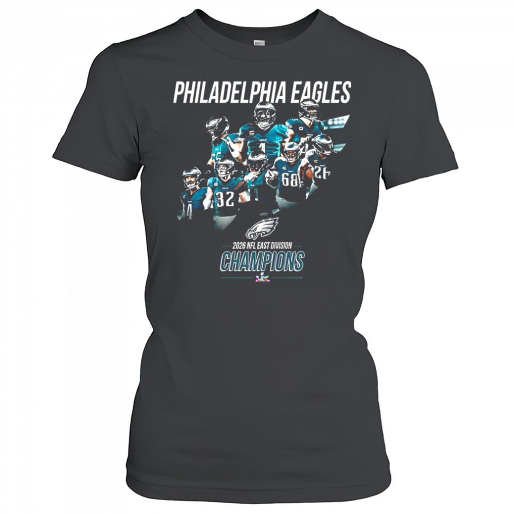 Philadelphia Eagles 2026 NFC East Division Championship player collage logo shirt