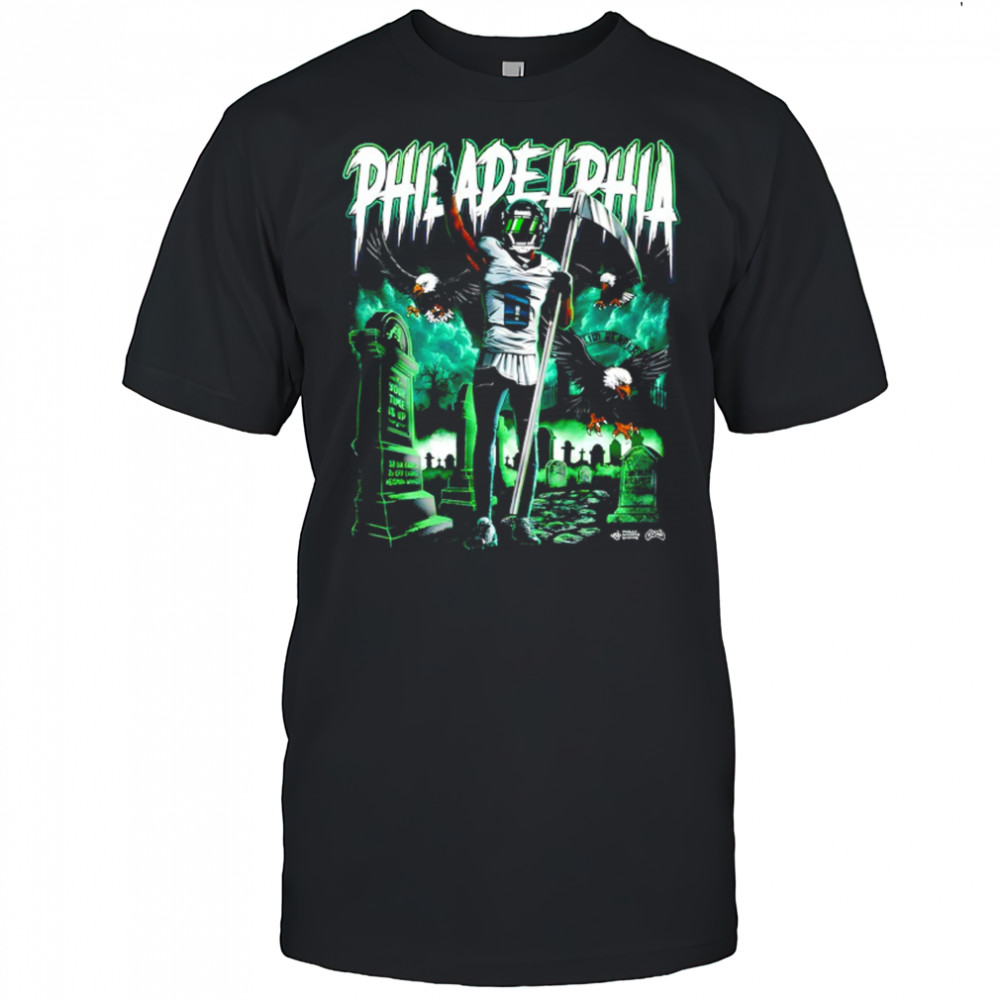 Philadelphia Eagles Slim Reaper Graveyard Shirt