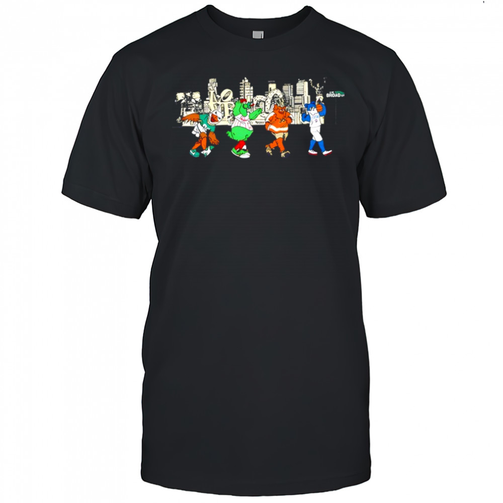 Philly Mascot Skyline Philadelphia Eagles Shirt
