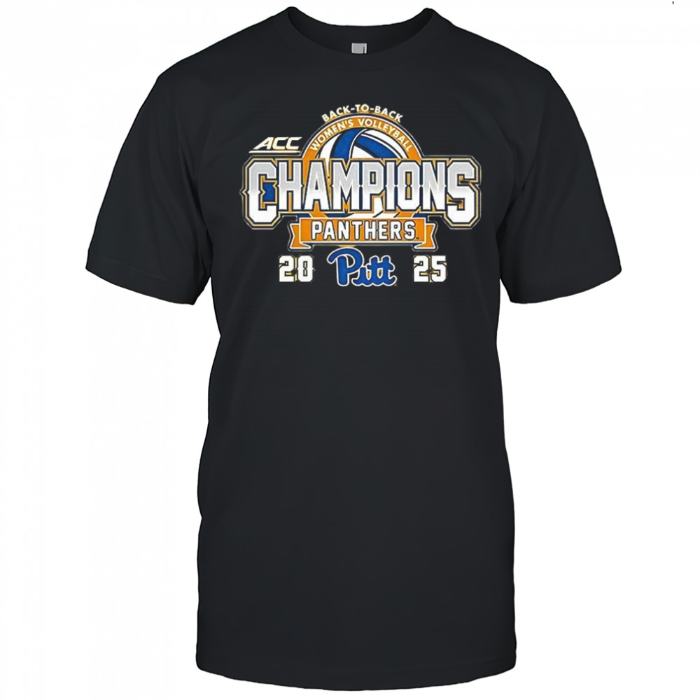 Pitt Panthers 2025 ACC Volleyball Champions Back-To-Back shirt