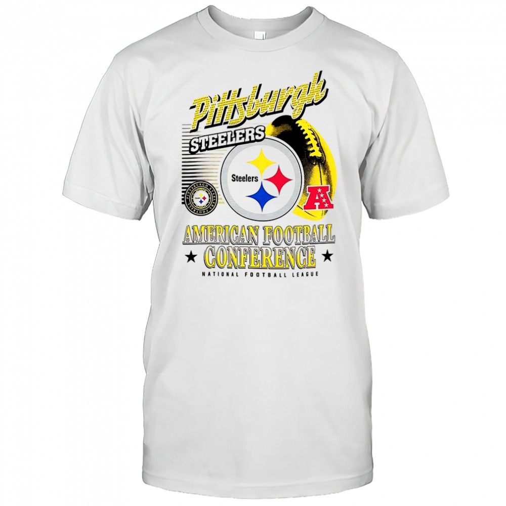 Pittsburgh Steelers NFL American football conference logo ball retro shirt