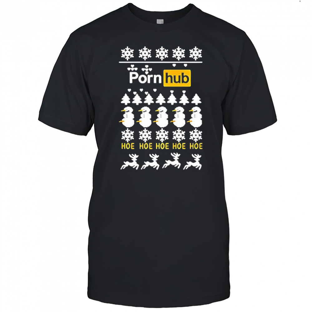 Porn logo hoe hoe hoe ugly Christmas shirt