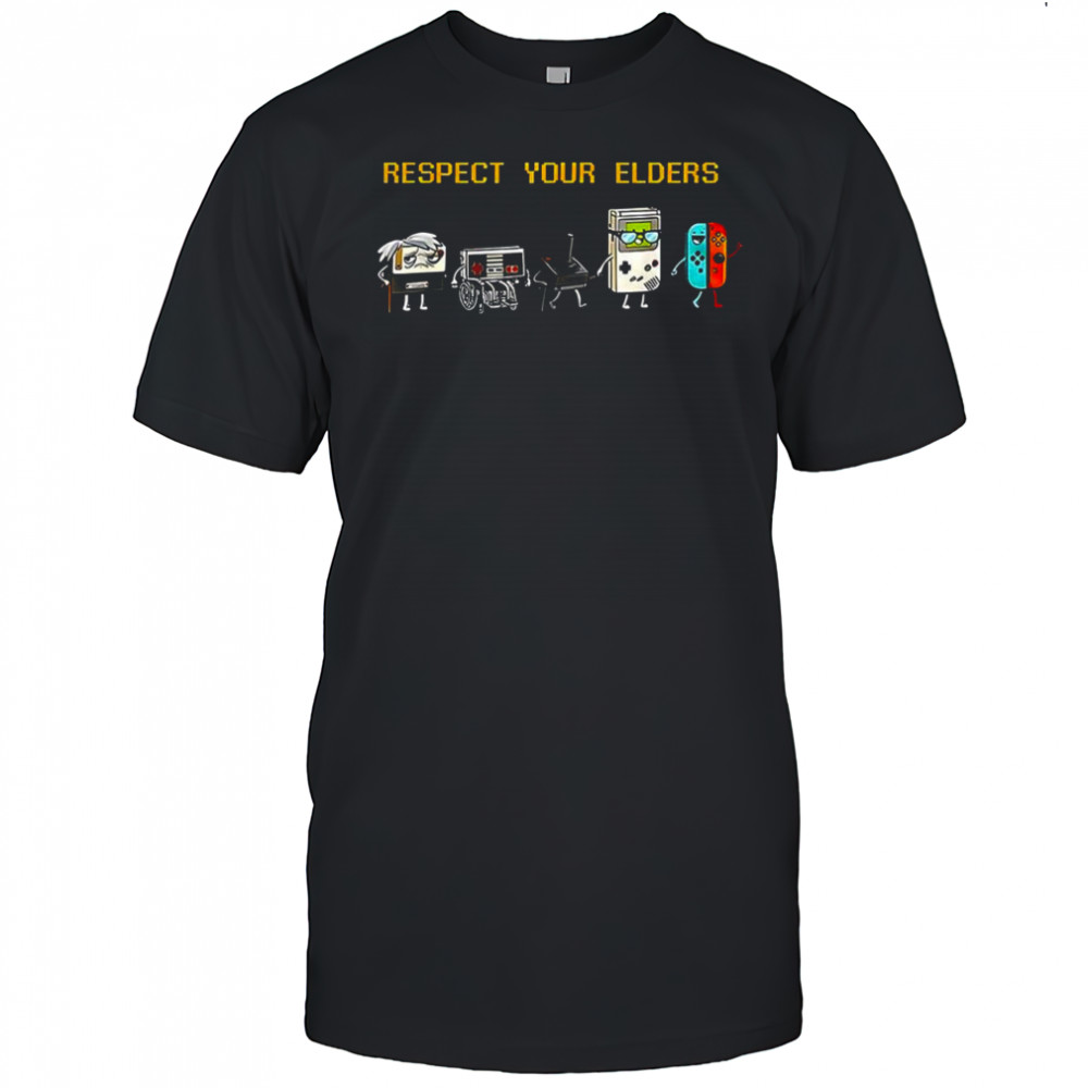 Respect your elders generations of gaming consoles shirt