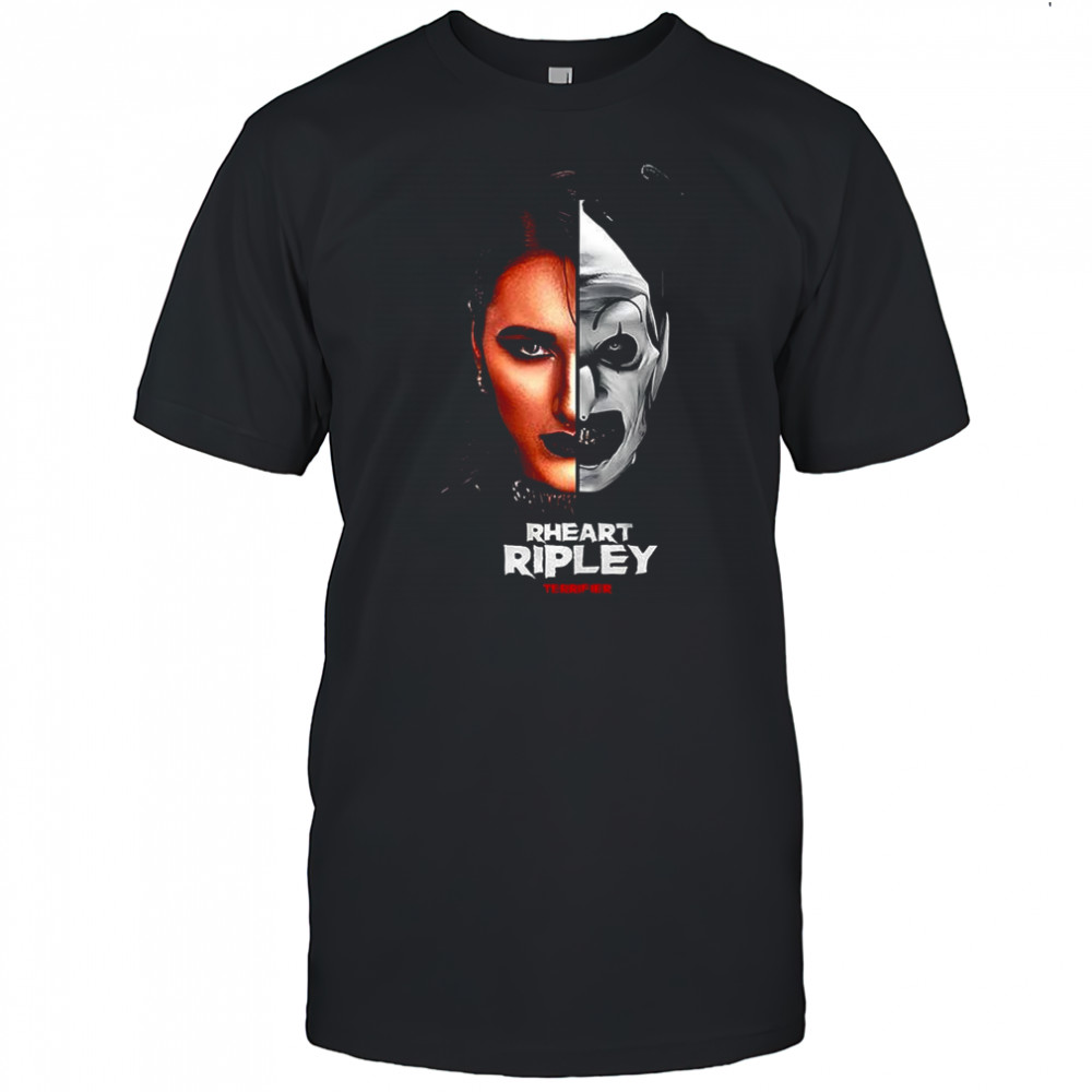 Rhea Ripley and Terrifier hafl face shirt