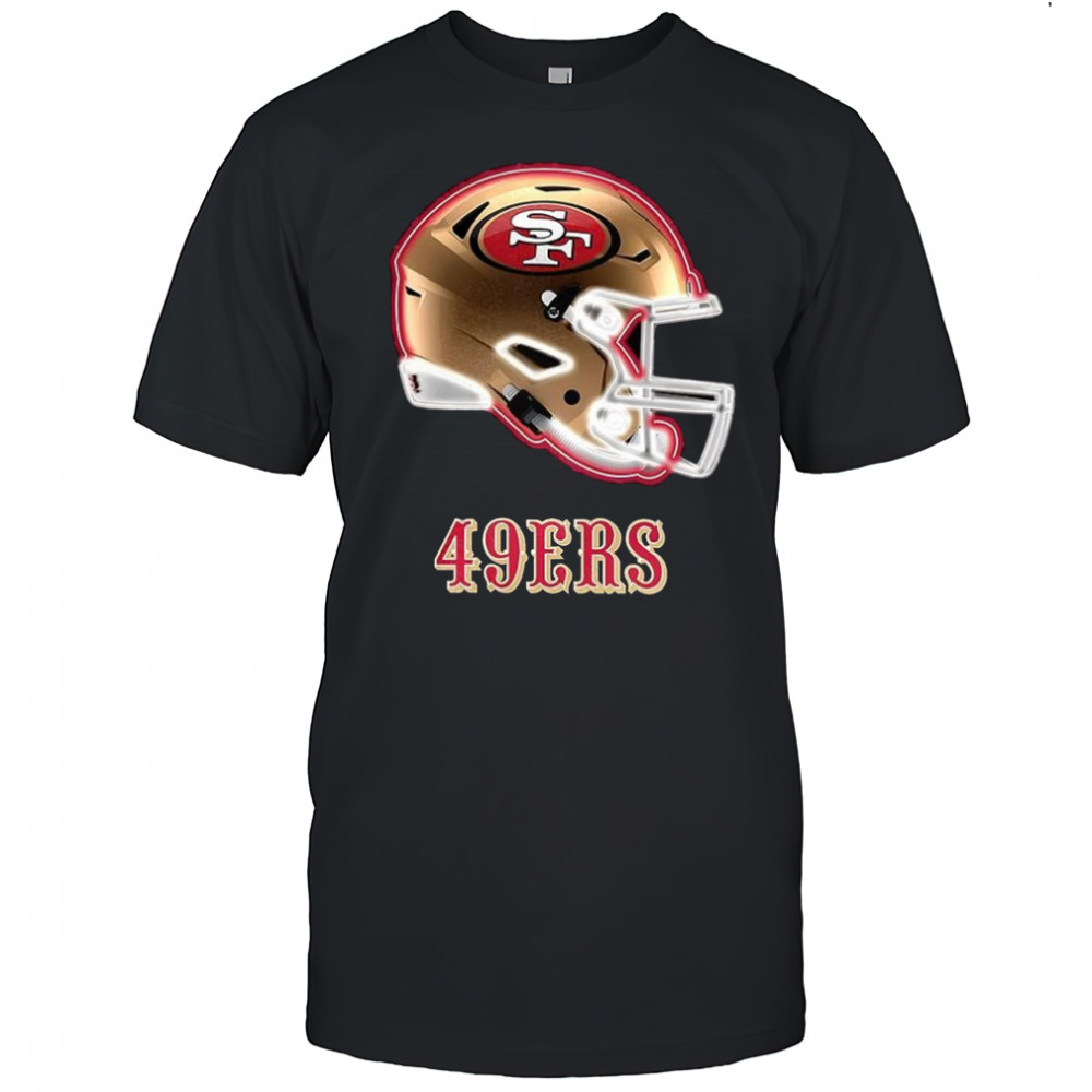 San Francisco 49ers football helmet neon shirt